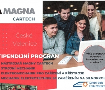 Stipendijní program firmy Magna Cartech České Velenice